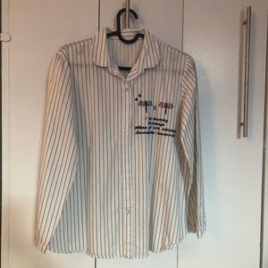 stripe shirt with enbroidery